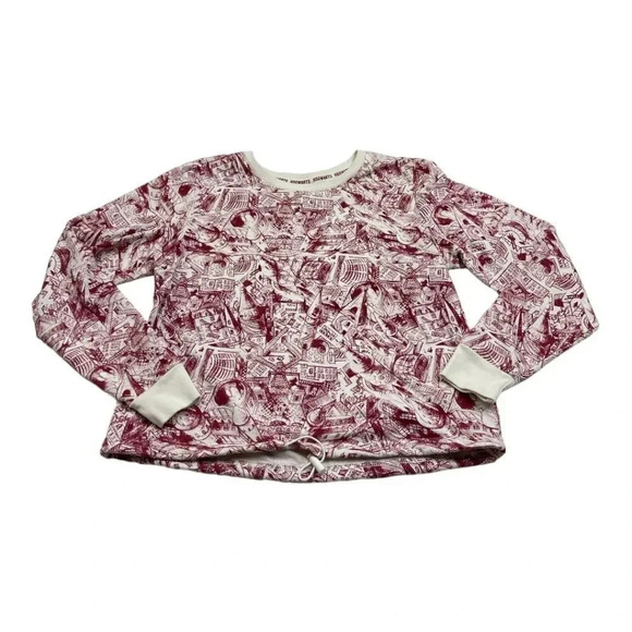 Harry Potter Hogwarts Marauders Map Crop Sweater Size Small - Picture 1 of 11